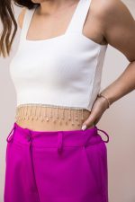 Crop top με στρας "Naida"