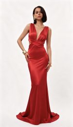 Maxi φόρεμα satin Fumel