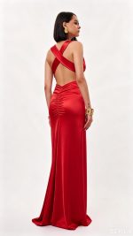Maxi φόρεμα satin Fumel - Image 2