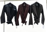 Leather jacket με ζώνη Kleyia - Image 3