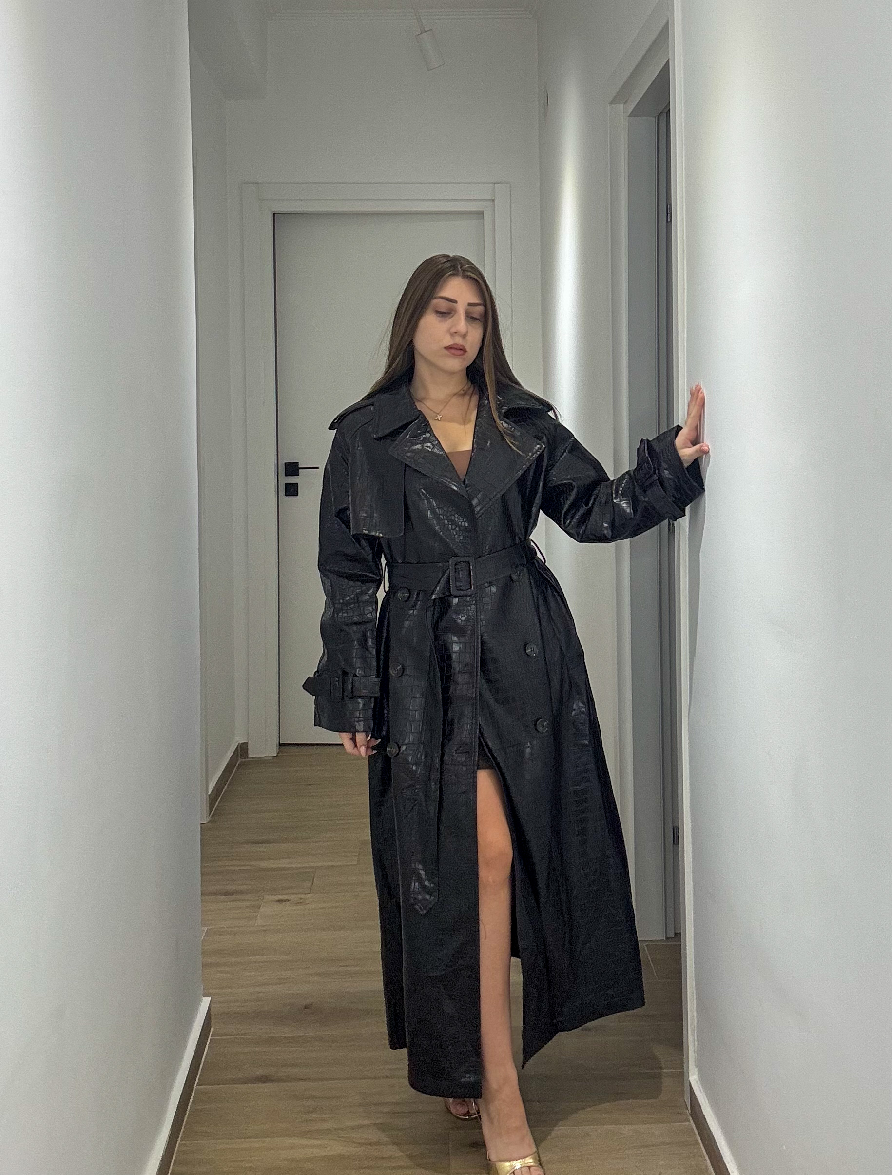 IMG_5198 Leather trench coat Milla - Image 1